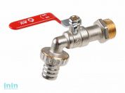 Кран водоразборный настенный со штуцером 3/4" никелир. AV Engineering