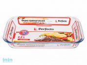 Форма из жаропрочного стекла, 2.2 л, прямоугольная, 346х206х52 мм, PERFECTO LINEA
