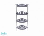 Этажерка угловая с корзинками "Krita" 4-х секционная, сиреневый туман, BEROSSI (Изделие из пластмассы. Размер 396 х 275 х 945  мм)