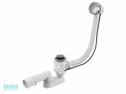 Сифон для ванны автомат комплект металл (длина 60 см), Alcaplast (Сифон для ванны AlcaPlast A55K (длина 60 см))