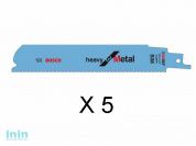 Пилка сабельная по металлу S926BEF (5 шт.) BOSCH (пропил прямой, тонкий, точный угловой рез)