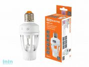 Датчик движения в патрон ДДПт-01 60Вт, 10-300с, 6м, 3+Лк, 120(сбоку)+360(сверху)гр IP20, TDM