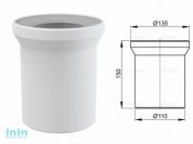 Насадка для унитаза 150 мм, Alcaplast (Насадка для унитаза 150 мм)