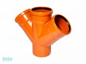 Крестовина для наружной канализации 110/110/110 х45 РосТурПласт (Крестовина нар. 110х110х110х45)