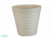 Кашпо ДЮНА D255мм H240мм 8,5л (кремовый) (IDEA)