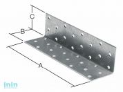 Уголок крепежный равносторонний 100х80x80 мм KUR белый цинк STARFIX