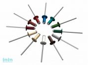 Заклепка вытяжная 4.0х10 мм алюминий/сталь, RAL 7024 (200 шт в пласт. конт.) STARFIX (Цвет графитово-серый)