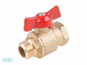 Кран шаровый 3/4" нар.-вн. бабочка PN1,6 МПа, 11Б27п5, Цветлит