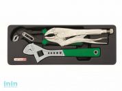 Набор-сет плоскогубцы перест., зажим, ключ разводн. 10" 136х364мм TOPTUL (GВAT0303)