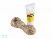 Набор "Сантехпаста" 20гр.+лен 14гр. (Косичка сантехнического льна и герметизирующую пасту для уплотнения.) (Сантехкреп)