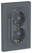 Розетка двойная с/з Schneider Electric Atlas Design ATN000724