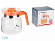 Чайник-кувшин, стеклянный, 1200 мл, Tilo, оранжевый, PERFECTO LINEA (заварочный чайник)