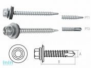 Саморез кровельный 4.8х25 мм цинк, шайба с прокл., PT1 (6000 шт в коробе) STARFIX (по дереву)