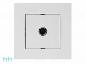 Розетка ТВ (переходная, скрытая) белая, RITA, MUTLUSAN