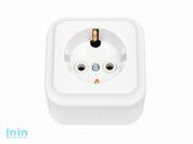 Розетка 1-ая (открытая, с/з) белая, Пралеска, Bylectrica (штепсельная с заземляющим контактом открытой установки Гарантийный срок:24 месяца)