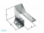 Опора бруса раскрытая 100х200x76 мм OBR R белый цинк STARFIX