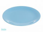 Тарелка обеденная керамическая, 253 мм, круглая, серия Самсун, голубая, PERFECTO LINEA (Супер цена!)