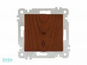Выключатель проходной 1-клав. (скрытый, без рамки, пруж. зажим) орех, RITA, MUTLUSAN (10 A, 250 V, IP 20)