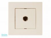 Розетка ТВ (переходная, скрытая) кремовая, RITA, MUTLUSAN