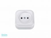 Розетка 1-ая (открытая, б/з) белая, Вариант, Bylectrica (Гарантийный срок:24 месяца)