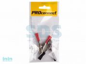 Зажим крокодил, длина 50 мм, ток 10A, (2шт.) (пакет) PROconnect