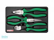 Набор-сет плоскогубцы, тонкогубцы, бокорезы 3предм. TOPTUL (GZA-0305)