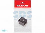 Выключатель клавишный 250V 15А (6с) ON-OFF-ON (RWB-508, SC-767) черный с нейтралью (инд.уп.) REXANT