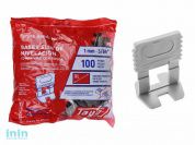Основа д/укладки плитки узкая с резьбой 1мм (100шт в уп.) Tayg