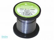 Припой ПОС 61 трубка, катушка ф1,5мм, с канифолью (100г) (Векта)