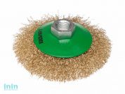 Щетка дисковая гофр.100мм/M14 ВОЛАТ (для УШМ шлифмашины болгарки М14 тарелка торцевая крацовка)