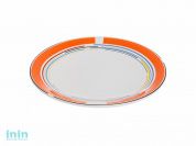 Тарелка десертная керамическая, 199 мм, круглая, серия Самсун, оранжевая полоска, PERFECTO LINEA (Супер цена!)