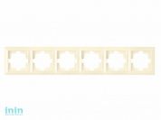 Рамка 6-местная бежевая, Стиль, BYLECTRICA (шестиместная Гарантийный срок:24 месяца)