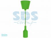 Патрон силиконовый E27 со шнуром 1 м зеленый REXANT