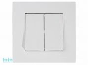 Выключатель 2-клав. (скрытый, винт. зажим) белый, RITA, MUTLUSAN (10 A, 250 V, IP 20)