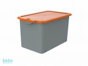 Емкость с крышкой WOW Color, мандарин, BEROSSI (Изд. из пластм. Размер 409 * 255 * 248 мм,  15 литров)