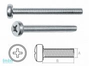Винт М5х10 мм полусф. головка, цинк, кл.пр. 5.8, DIN 7985 (500 шт в карт. уп.) STARFIX