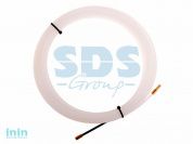 Протяжка кабельная (мини УЗК в бухте) 10 м нейлон, d=3 мм, латунный наконечник, заглушка (REXANT)