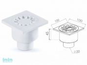 Сливной трап вертикальный D 50 решетка пласт. 100х100 мм, NOVA