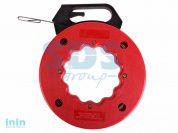 Протяжка кабельная стальная плоская в кассете 15 м REXANT