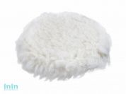 Полировальный круг 150мм, на липучке (натур.шерсть, короткая) (WORTEX)