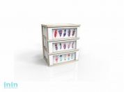 Комод Serenity 3-х секционный, слоновая кость, BEROSSI (Изделие из пластмассы. Размер 540 х 382 х 621 мм)