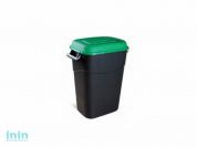 Контейнер для мусора пластик. 75л (зел. крышка) (TAYG)