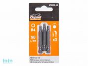 Насадка шестигранник 4мм 1/4" 50мм  3шт GEPARD (GP3400-50) (H4 Hex Shank Hexagon бита под конфирмат сталь S2 магнитная)