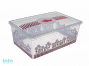 Ящик для хранения ДЕКО 340х190х120мм (цветы) (IDEA)