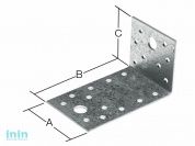 Уголок крепежный асимметричный 90х150x60 мм KUAS белый цинк STARFIX