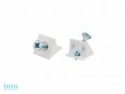 Фиксатор задней стенки с саморезом, белый STARFIX