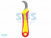 Нож монтажника, нержавеющая сталь, изогнутое лезвие REXANT