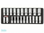 Набор-сет головок 1/2" удлин. 8-32мм 22шт. 434х176мм TOPTUL (GAAT2202)