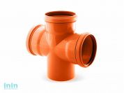 Крестовина для наружной канализации 110/110/110 х87 РосТурПласт (Крестовина нар. 110х110х110х90)