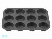 Форма для выпечки, силиконовая, прямоугольная на 12 кексов, 33 х 25 х 3 см, GRAPHITE, PERFECTO LINEA